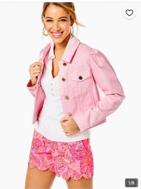Lilly Pulitzer Pink Laylani Denim Jacket